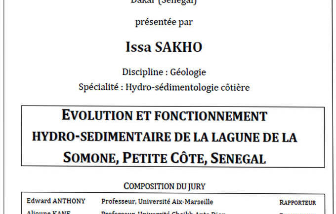 Evolution et fonctionnement hydro-sédimentaire de la lagune de la Somone, Petite Côte, Sénégal