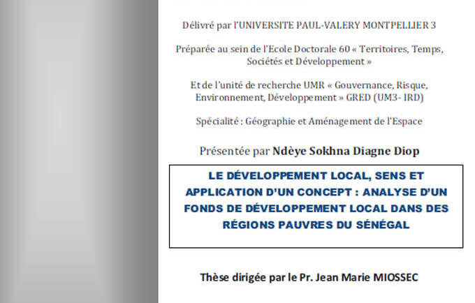Le développement local, sens et application d&rsquo;un concept : analyse d&rsquo;un fonds de développement local dans des régions pauvres du Sénégal