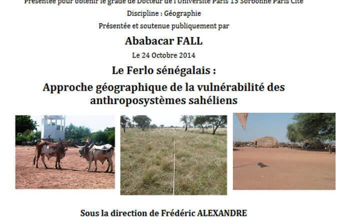 Le Ferlo sénégalais : Approche géographique de la vulnérabilité des anthroposystèmes sahéliens