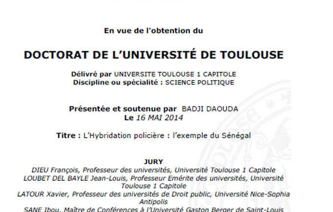 L’Hybridation policière : l’exemple du Sénégal