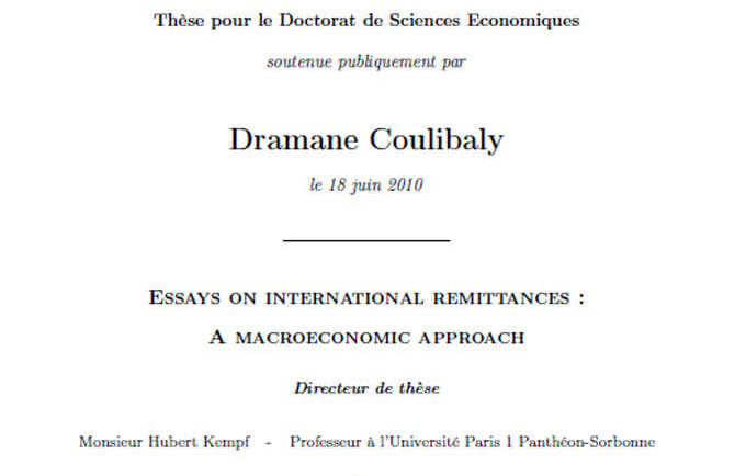 Essays on international remittances : A macroeconomic approach