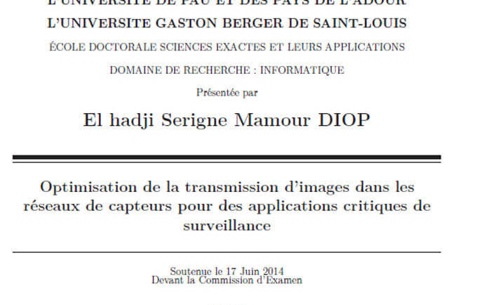 Optimisation de la transmission d’images dans les réseaux de capteurs pour des applications critiques de surveillance