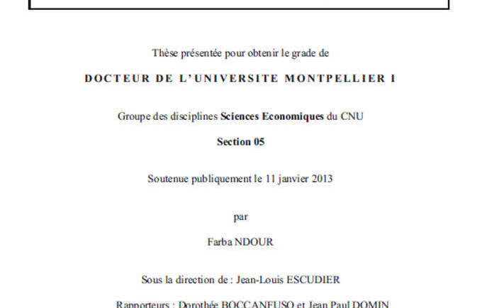 L’impact de la protection sociale sur le rendement des ressources humaines Le cas du secteur informel au Sénégal