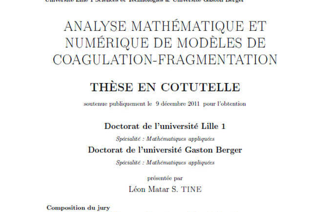 Analyse mathématique et numérique de modèles de coagulation-fragmentation