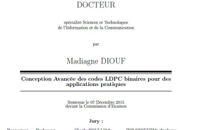 Conception Avancée des codes LDPC binaires pour des applications pratiques