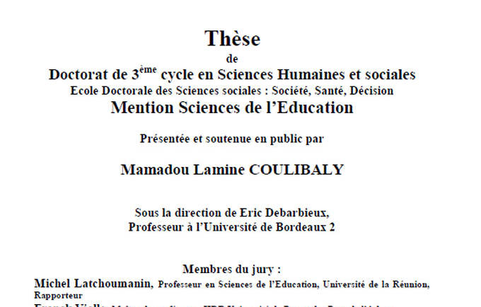 Victimations, climat et institutions scolaires : Essai de reconstruction du concept de violences scolaires comme objet d’étude à partir d’une comparaison Sénégal-France