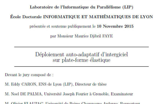 Déploiement auto-adaptatif d’intergiciel sur plate-forme élastique
