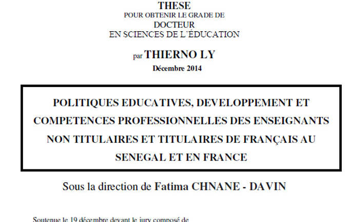 Politiques éducatives, développement et compétences professionnelles des enseignants non titulaires et titulaires de français au Sénégal et en France