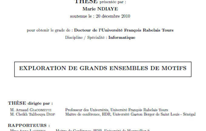 Exploration de grands ensembles de motifs
