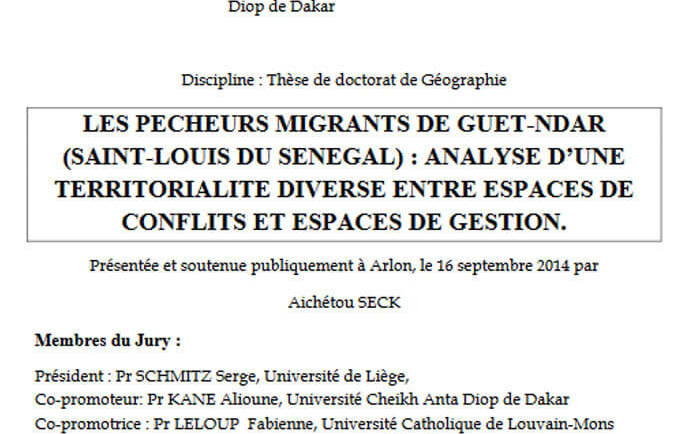 Les pêcheurs migrants de Guet-Ndar (Saint-Louis du Sénégal) : analyse d’une territorialité diverse entre espaces de conflits et espaces de gestion